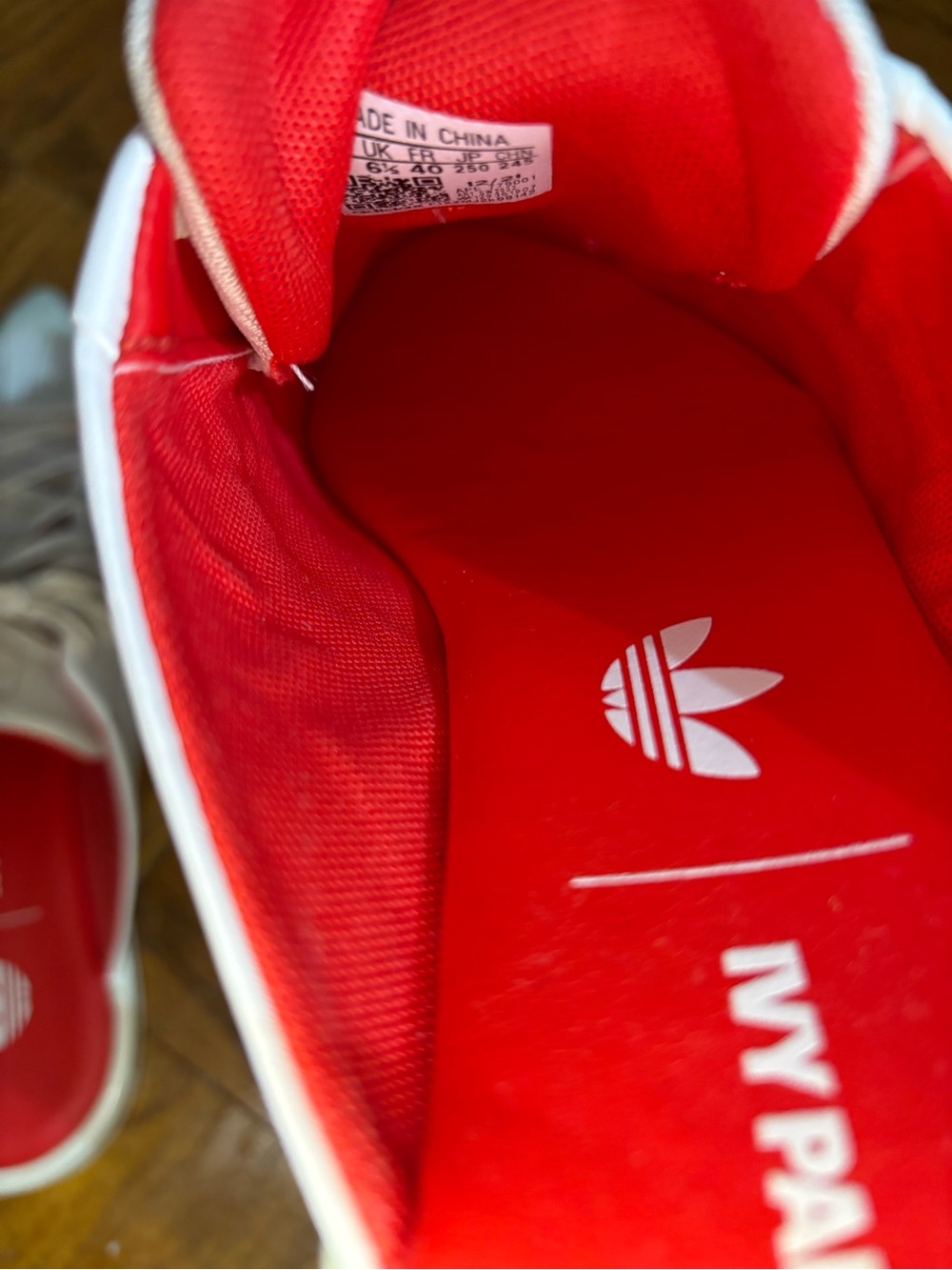 adidas White & Red Pointed Lace-Up Sneaker Mules - Picture 10 of 10